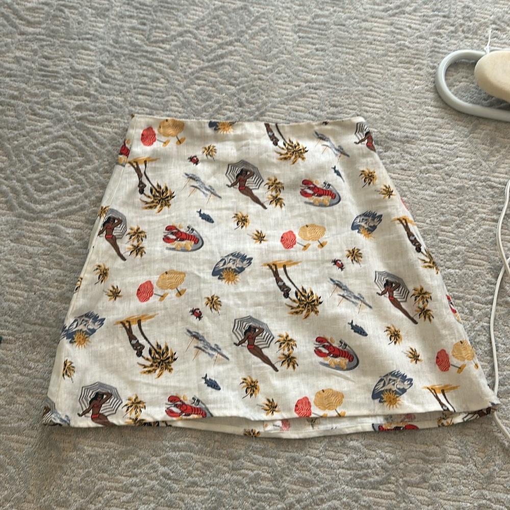 Reformation linen skirt